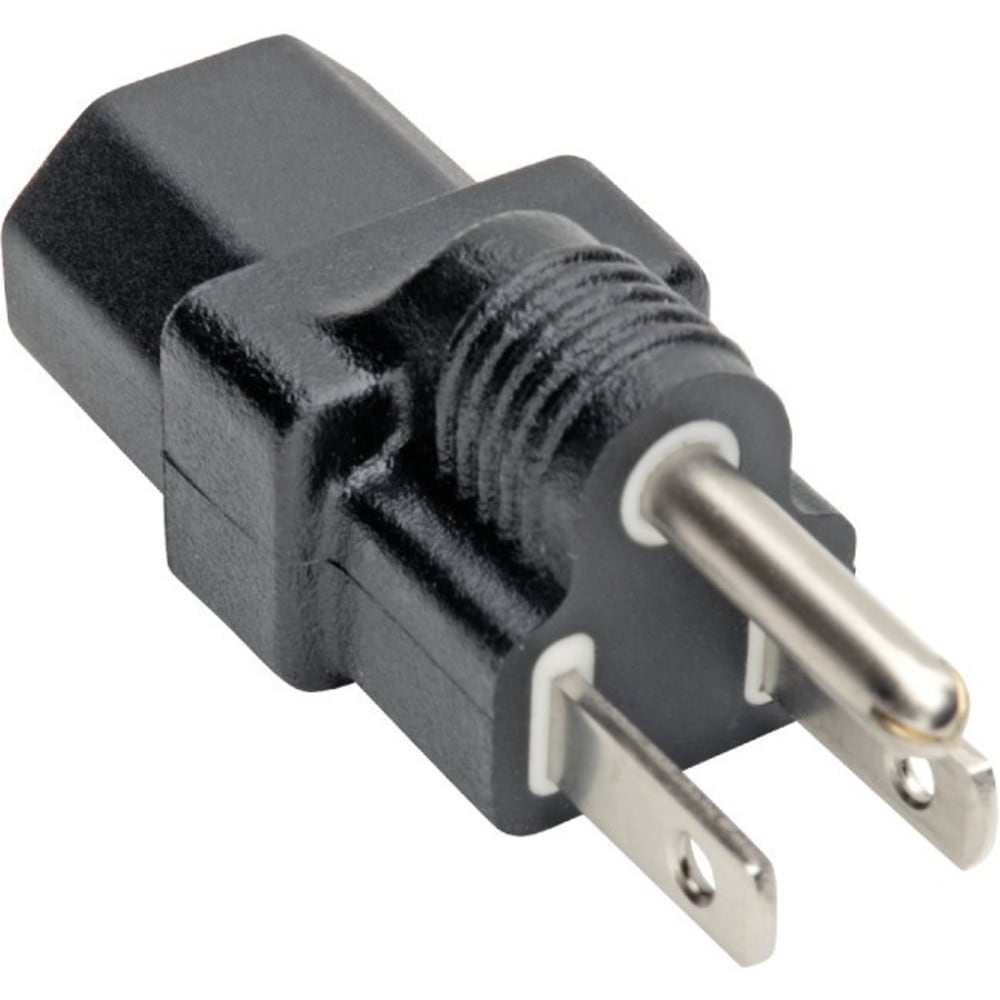 Eaton Tripp Lite Series NEMA 5-15P to C13 Power Cord Adapter - 15A, 125V, Black - Power connector adapter - NEMA 5-15P to power IEC 60320 C13 - AC 125 V - 15 A - black - North America (Min Order Qty 7) MPN:P006-000