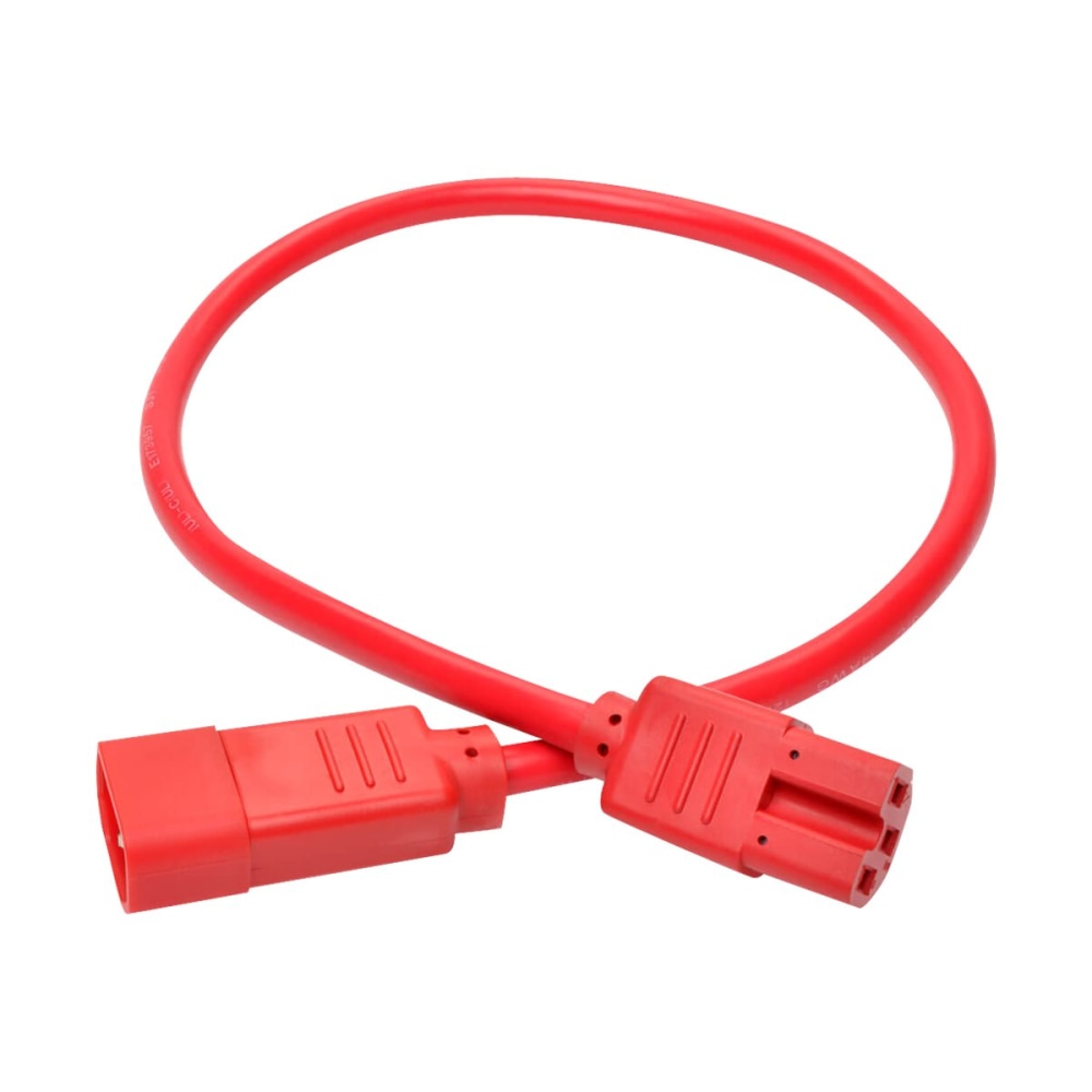 Eaton Tripp Lite Series Power Cord C14 to C15 - Heavy-Duty, 15A, 250V, 14 AWG, 2 ft. (0.61 m), Red - Power extension cable - IEC 60320 C14 to IEC 60320 C15 - 2 ft - red (Min Order Qty 5) MPN:P018-002-ARD