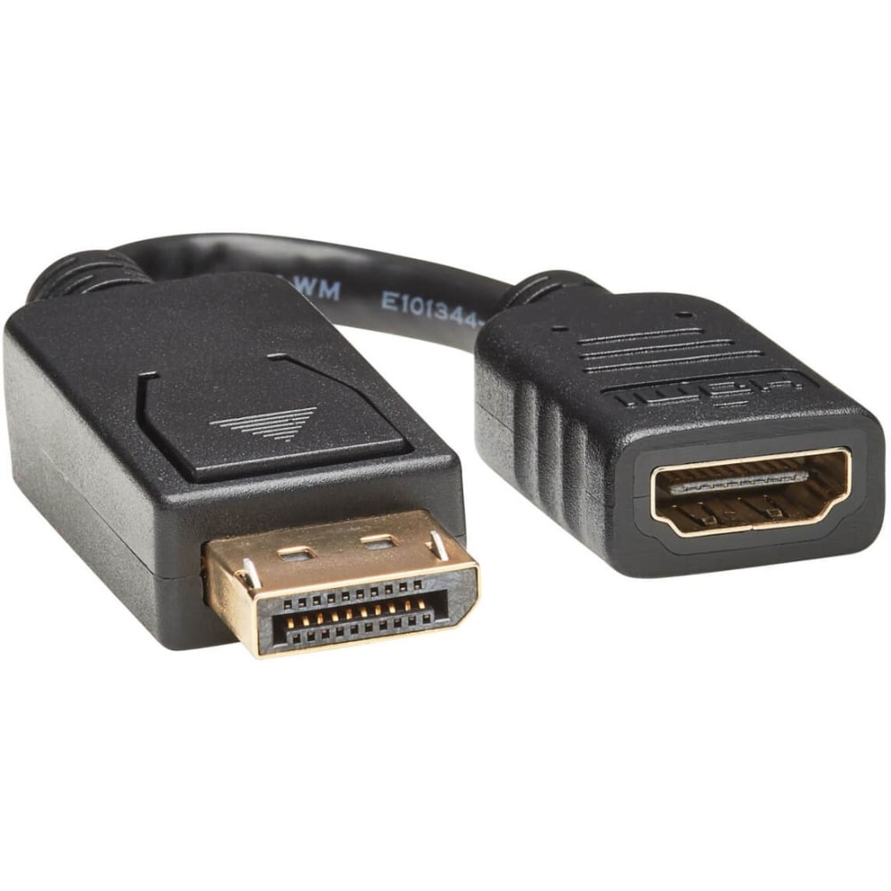 Eaton Tripp Lite Series DisplayPort to HDMI Converter Adapter (M/F), 6-in. (15.24 cm), 50 Pack - Video converter - DisplayPort - HDMI - black - bulk (pack of 50) MPN:P136-000-BP