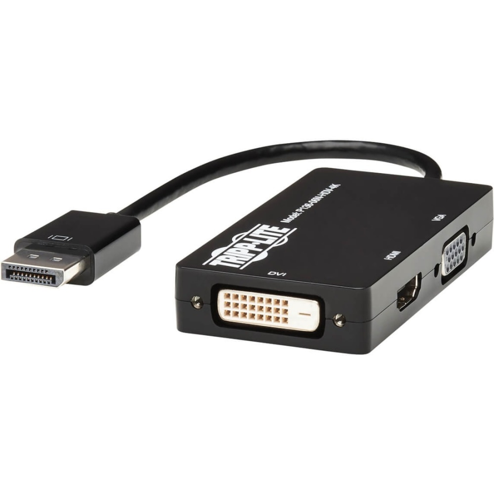 Tripp Lite Displayport 1.2 to VGA / DVI / HDMI Adapter Converter 4K 50 Pack - Video converter - DisplayPort - DVI, HDMI, VGA - black - bulk (pack of 50) MPN:P136-06NHDV4KBP