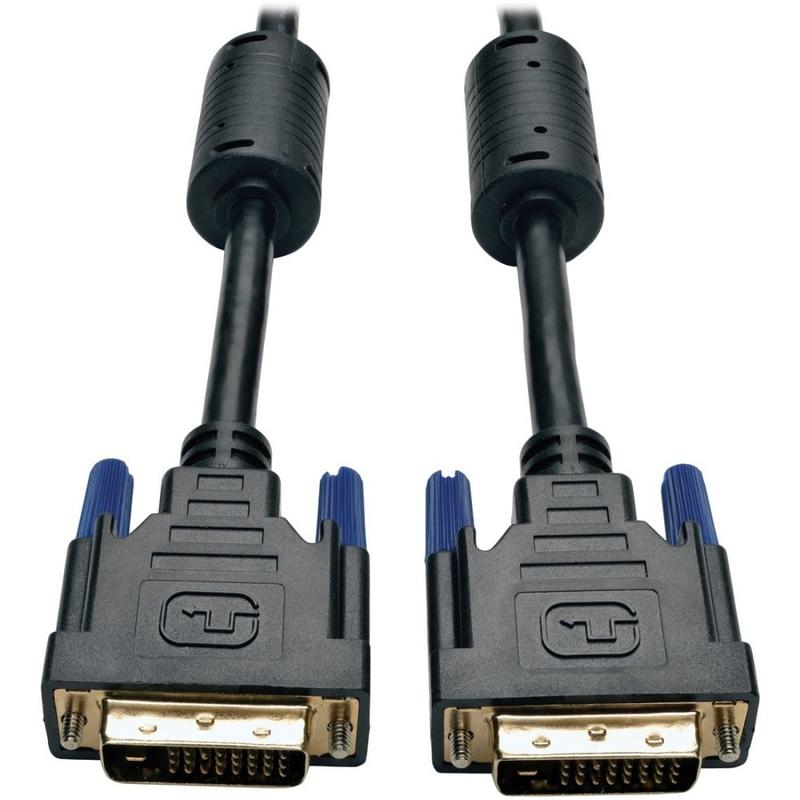 Eaton Tripp Lite Series DVI Dual Link Cable, Digital TMDS Monitor Cable (DVI-D M/M), 20 ft. (6.09 m) - DVI cable - dual link - DVI-D (M) to DVI-D (M) - 20 ft - molded - black (Min Order Qty 3) MPN:P560-020