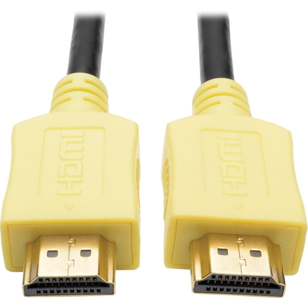 Eaton Tripp Lite Series High-Speed HDMI Cable, Digital Video and Audio, UHD 4K (M/M), Yellow, 6 ft. (1.83 m) - HDMI cable - HDMI male to HDMI male - 6 ft - shielded - yellow - molded (Min Order Qty 5) MPN:P568-006-YW