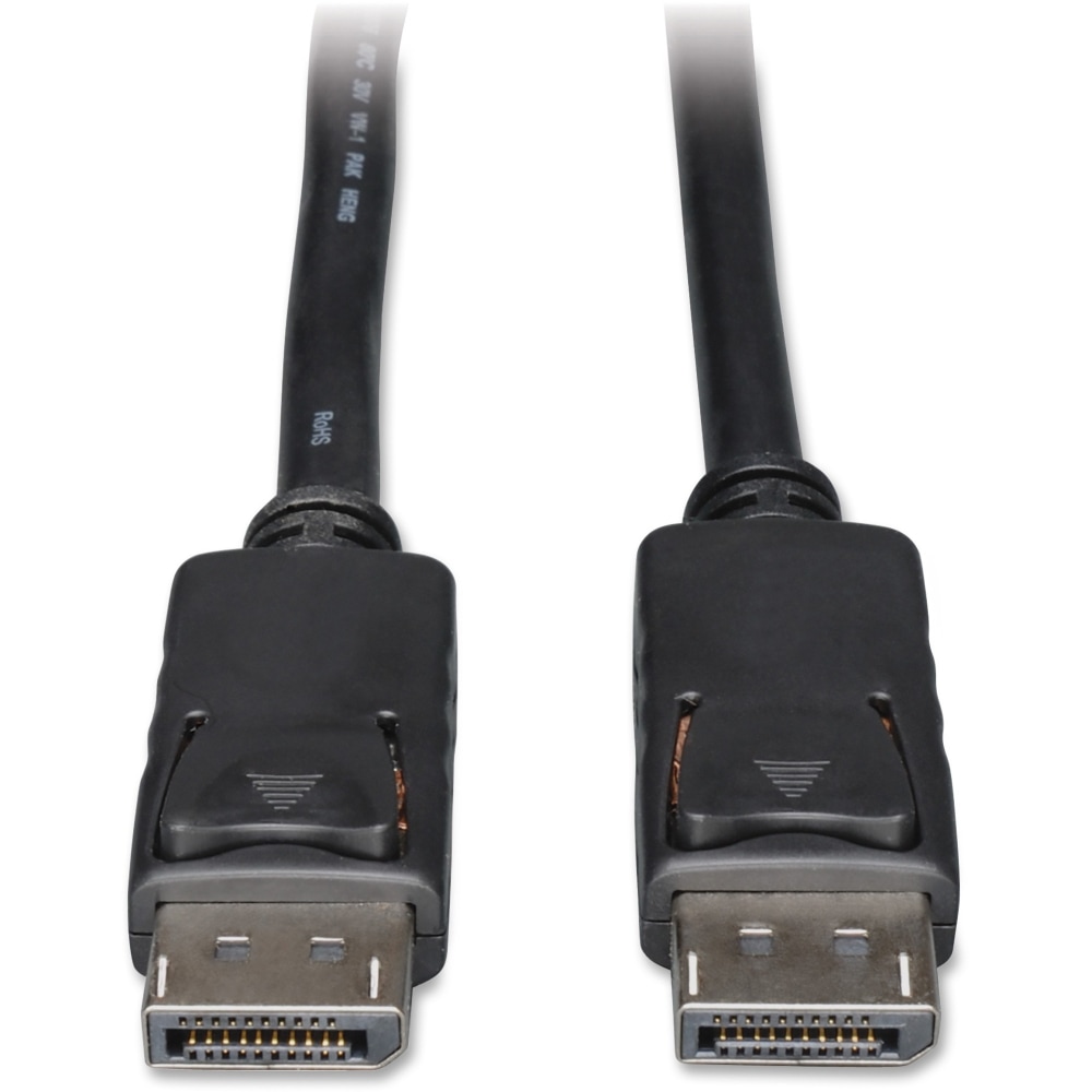 Eaton Tripp Lite Series DisplayPort Cable with Latching Connectors, 4K 60 Hz (M/M), Black, 3 ft. (0.91 m) - DisplayPort cable - DisplayPort (M) to DisplayPort (M) - 3 ft - black (Min Order Qty 3) MPN:P580-003