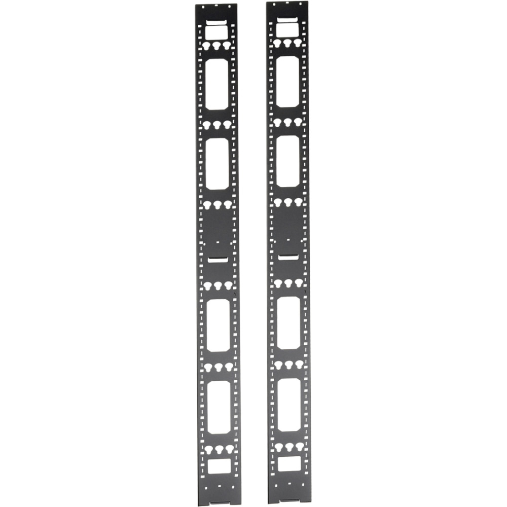 Tripp Lite 42U Rack Enclosure Server Cabinet Vertical Cable Management Bars - Rack cable management panel (pack of 2) MPN:SRVRTBAR