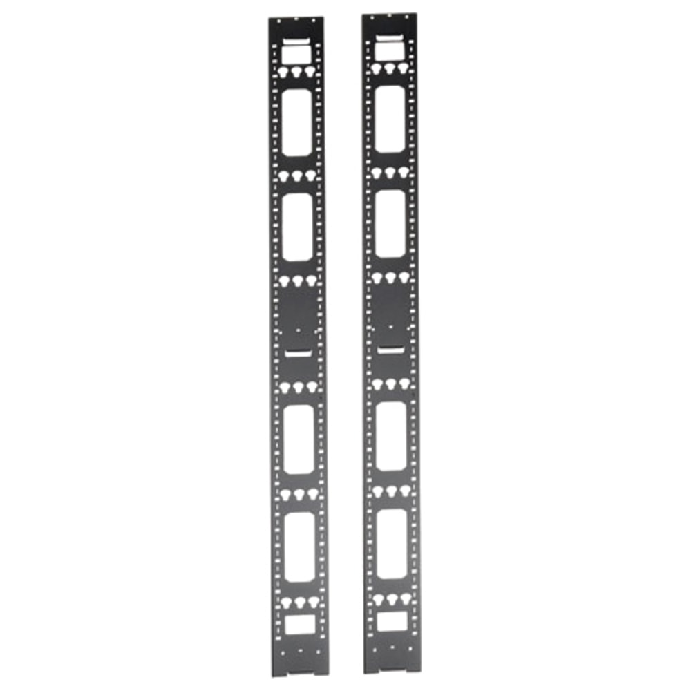 Tripp Lite 48U Rack Enclosure Server Cabinet Vertical Cable Management Bars - Cable management bar - black - 48U (pack of 2) MPN:SRVRTBAR48