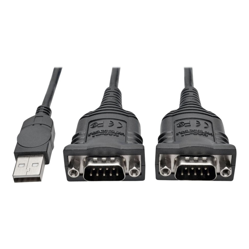 Tripp Lite 2-Port USB To DB9 Serial FTDI Adapter Cable With COM Retention, 6ft (Min Order Qty 2) MPN:U209-006-2