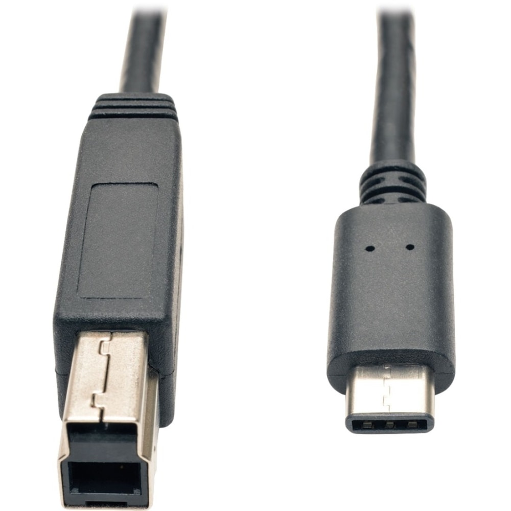 Tripp Lite USB-C to USB-B Cable (M/M) USB 3.2 Gen 2 (10 Gbps) Thunderbolt 3 Compatible 3 ft. (0.91 m) (Min Order Qty 4) MPN:U422-003-G2