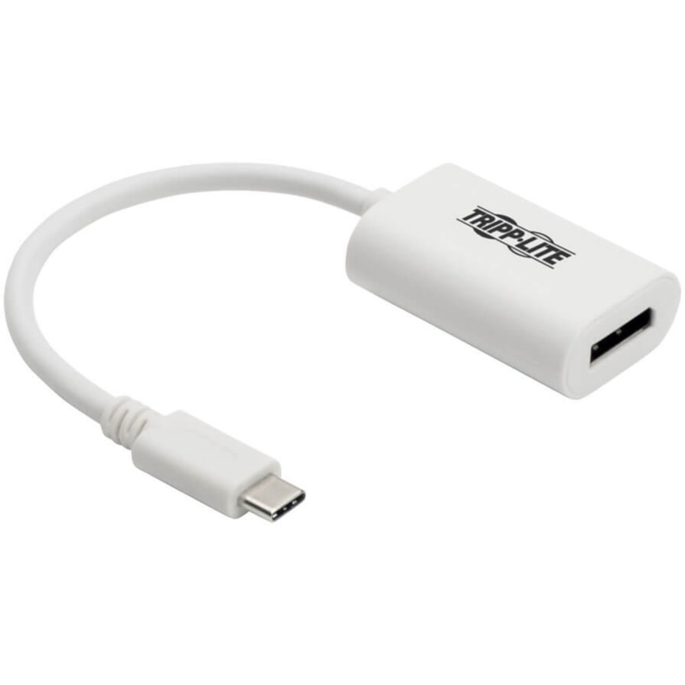 Eaton Tripp Lite Series USB-C to Displayport 4K 60Hz Adapter, White - 1 x DisplayPort - Mac, Chrome OS (Min Order Qty 3) MPN:U444-06N-DP4K6W