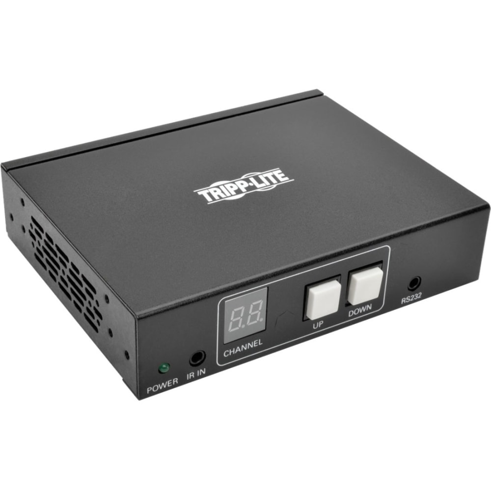 Tripp Lite VGA Audio + Video over IP Extender Receiver over Cat5/Cat6 RS-232 Serial and IR Control 1920 x 1440 328 ft. (100 m) TAA - 1 Output Device - 328.08 ft Range - 1 x Network (RJ-45) - 1 x VGA Out - 1920 x 1440 - Twisted Pair - Category 6 MPN:B160-1