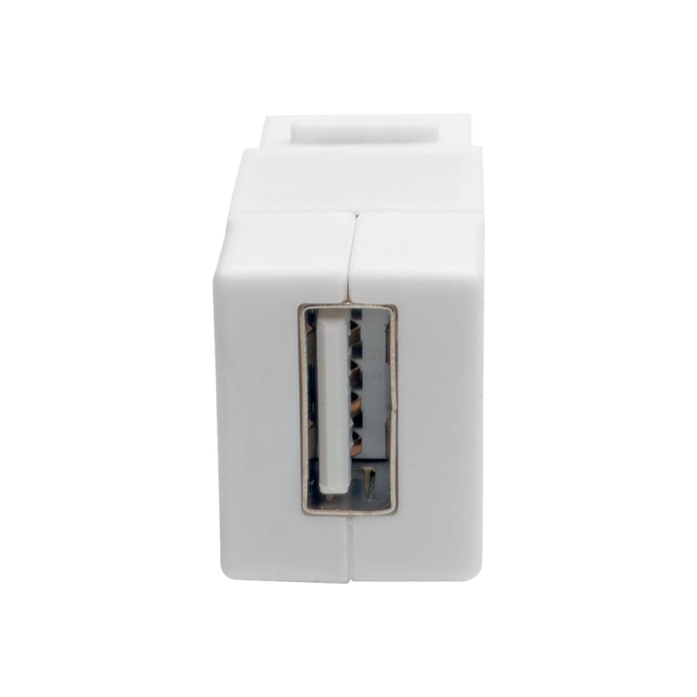 Tripp Lite USB 2.0 All-in-One Keystone/Panel Mount Coupler (F/F), White - USB adapter - USB (F) to USB (F) - USB 2.0 - molded - white (Min Order Qty 7) MPN:U060-000-KP-WH