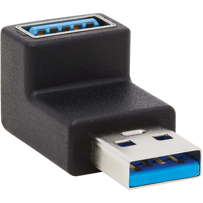 Tripp Lite USB 3.0 SuperSpeed Adapter - USB-A to USB-A, M/F, Up Angle, Black - USB adapter - USB Type A (F) up-angled to USB Type A (M) - USB 3.0 - molded - black (Min Order Qty 7) MPN:U324-000-UP