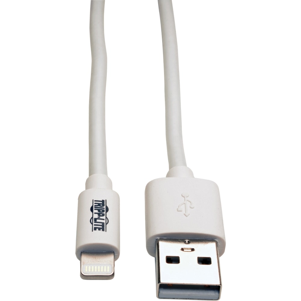 Tripp Lite USB-A to Lightning Sync/Charge Cable (M/M) MFi Certified White 10 ft. (3 m) - 10 ft (Min Order Qty 2) MPN:M100-010-WH