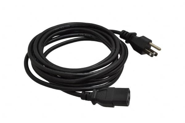 12' Long, NEMA 5-15P/IEC-320-C-13 Computer Cable MPN:P010-012