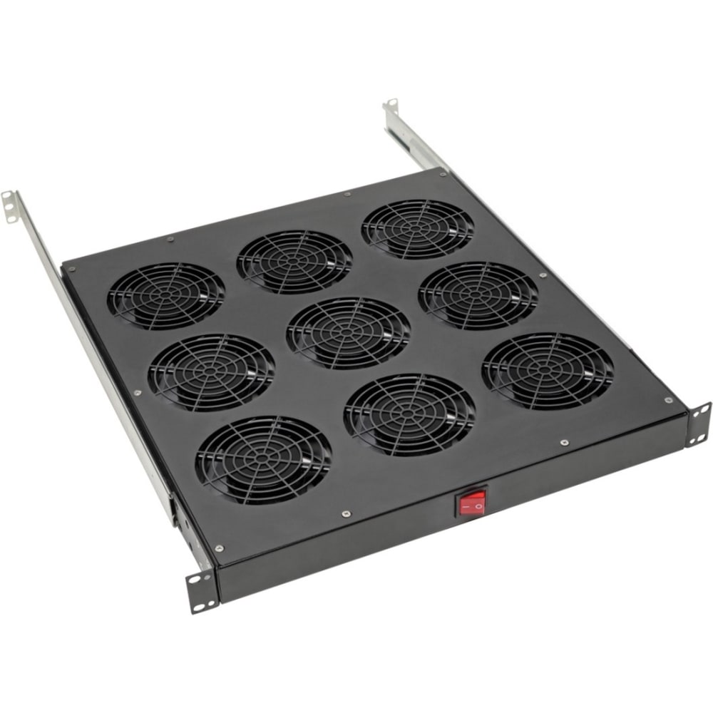 Tripp Lite Fan Tray for 19 in. Racks - 1U, 9 120V High-Performance Fans, 864 CFM, C14 Inlet - Rack fan tray - with 9 cooling fans - AC 120 V - 1U - 19in MPN:SRFANTRAY9