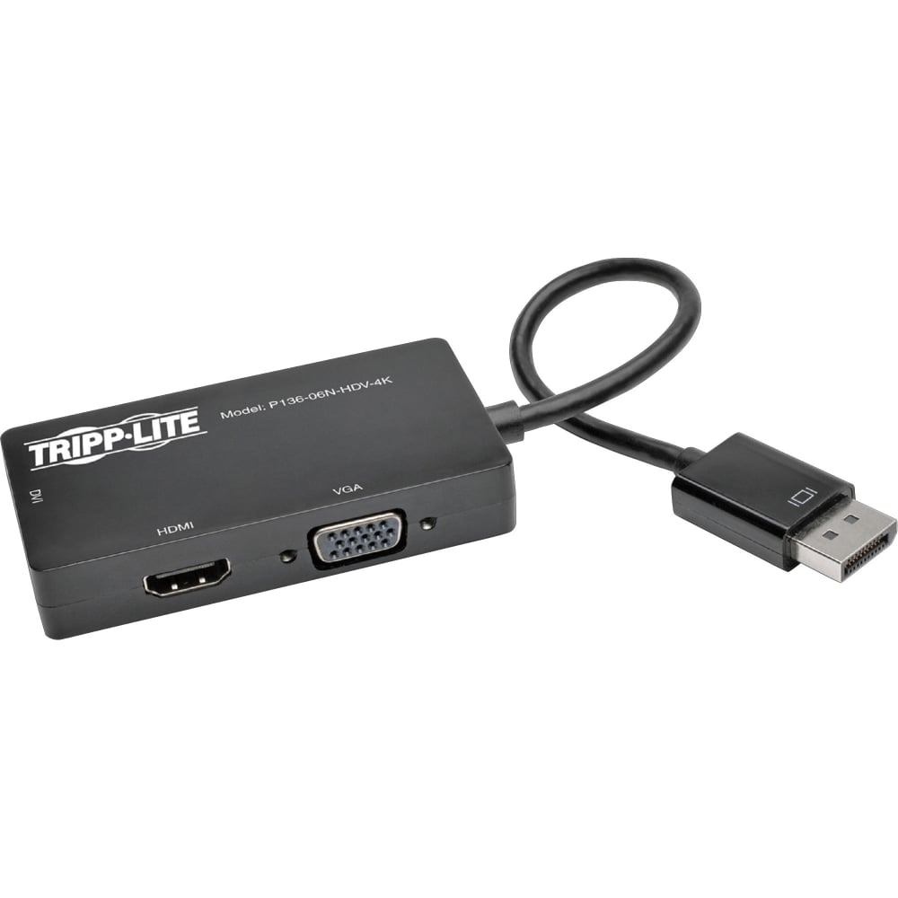 Tripp Lite DisplayPort To VGA / DVI / HDMI Adapter (Min Order Qty 2) MPN:P136-06N-HDV-4K