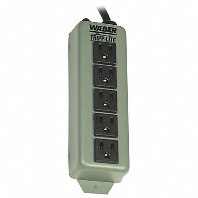 Outlet Strip 5 Outlet 15A 7-3/8 L Gry MPN:602