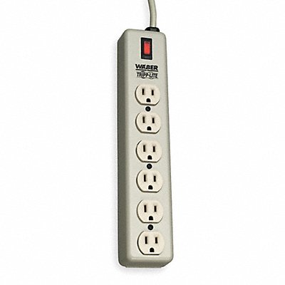 Outlet Strip 6 Outlet 15A 12-1/2 L Beg MPN:6SPDX