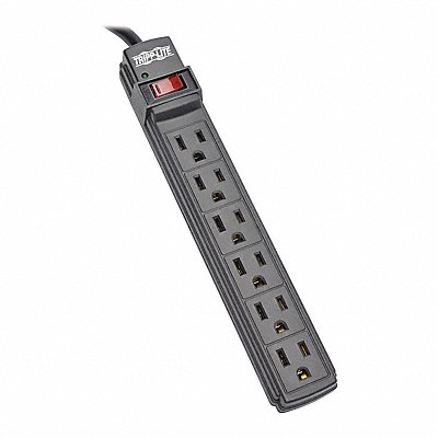 Power Strip 6-Outlet Black 6ft cord MPN:PS66B