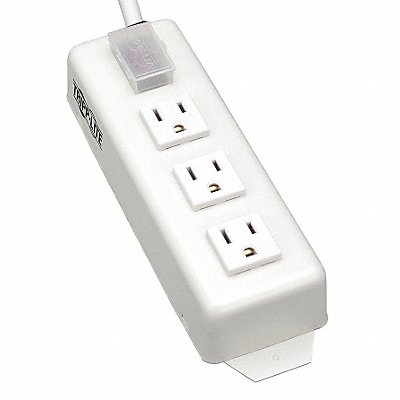 Outlet Strip 3 Outlet 15A 8-3/4 L Wht MPN:TLM306NC