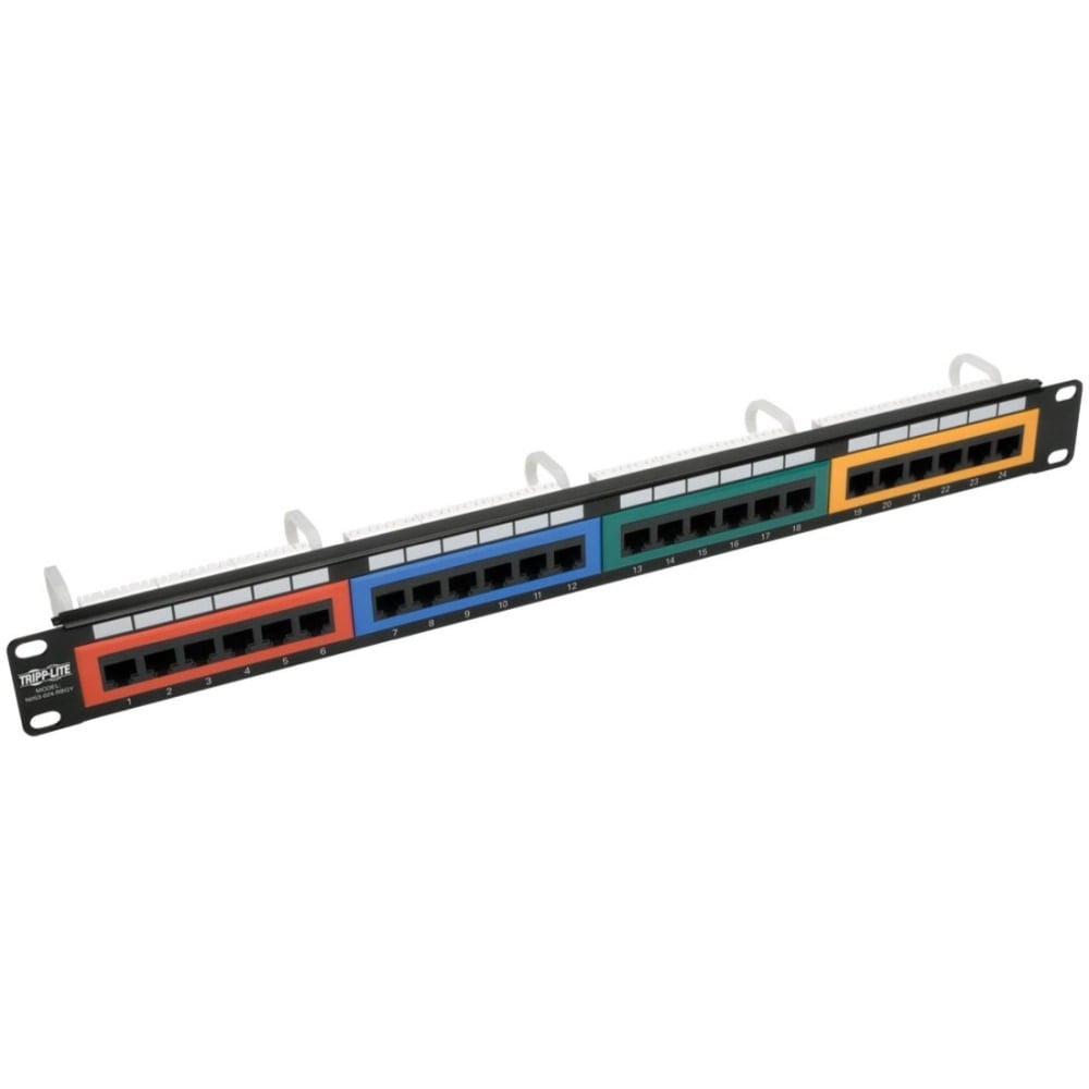 Tripp Lite 24-Port 110-Type Ethernet Patch Panel (Min Order Qty 2) MPN:N053-024-RBGY