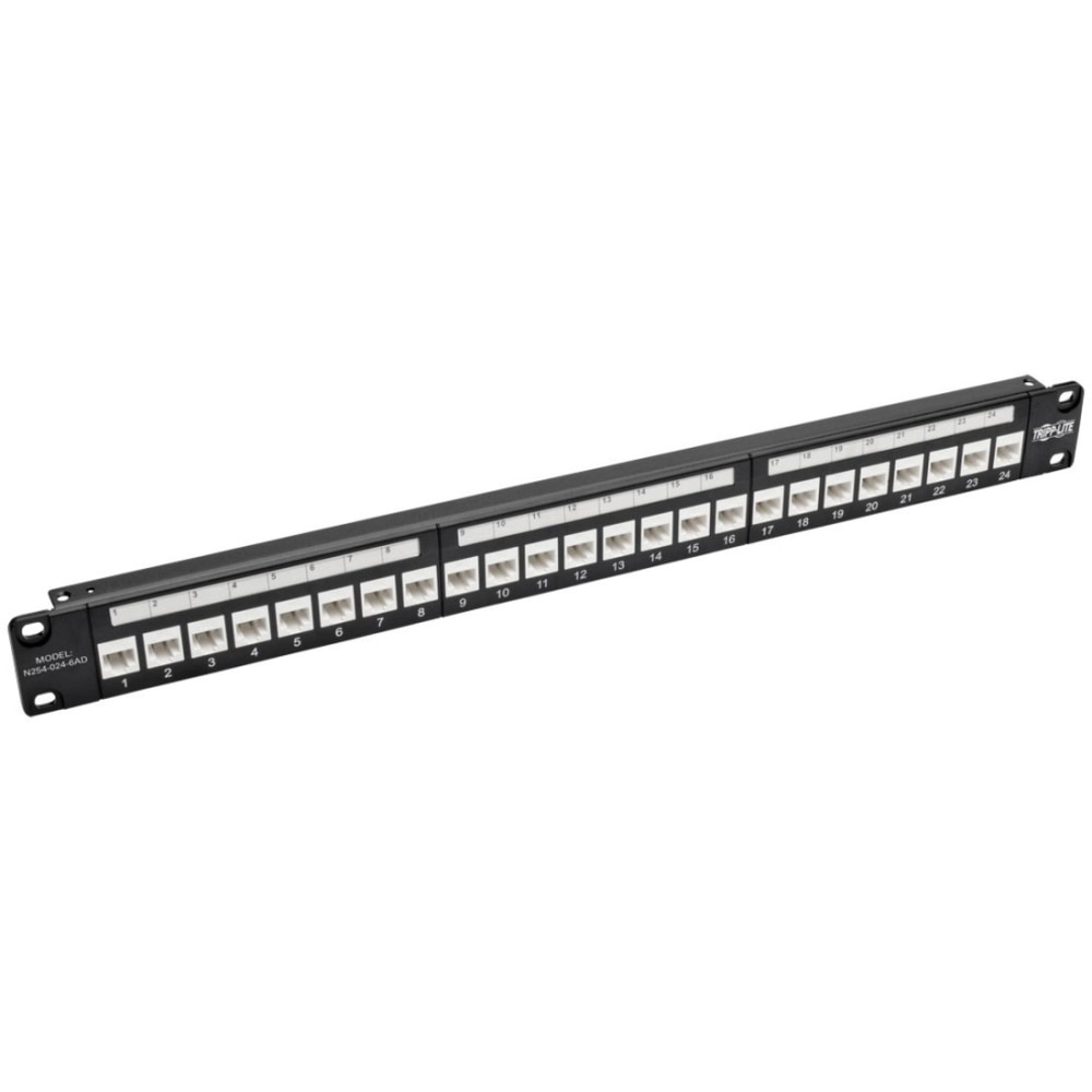 Tripp Lite 24-Port Cat6a Feedthrough Patch Panel MPN:N254-024-6AD