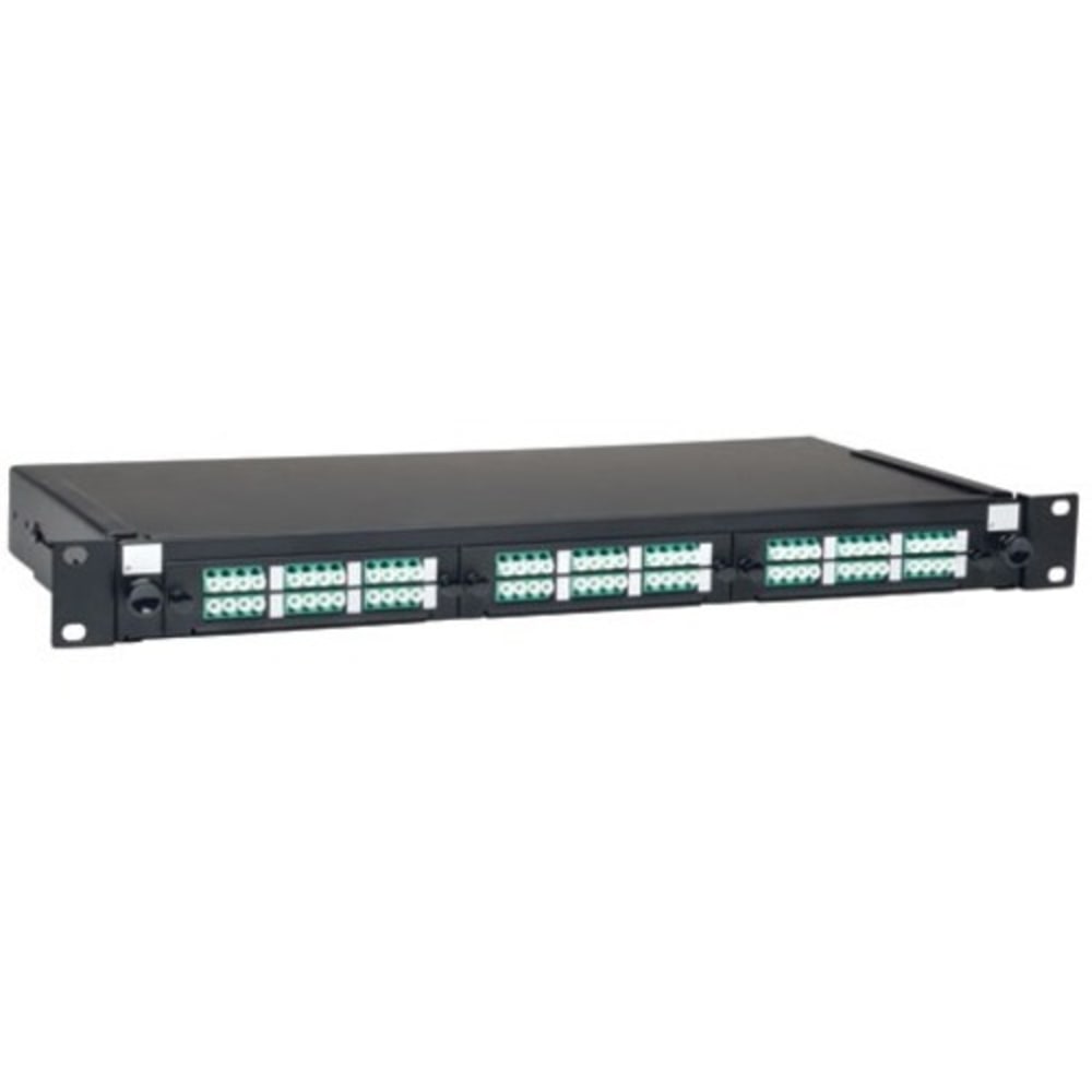 Eaton Tripp Lite Series 36-Port LC/LC Rackmount Fiber Enclosure Feed Through Patch Panel 1U - Patch panel - rack mountable - LC x 36 - black - 1U - 19in MPN:N492-036-LCLC-E