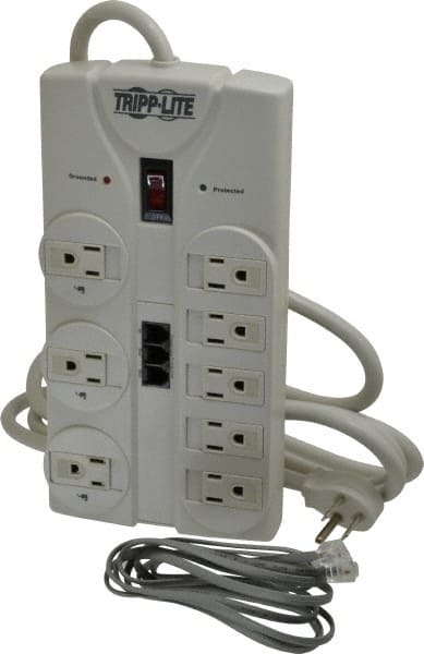 8 Outlets, 120 Volts, 15 Amps, 8' Cord, Power Outlet Strip MPN:TLP808TEL