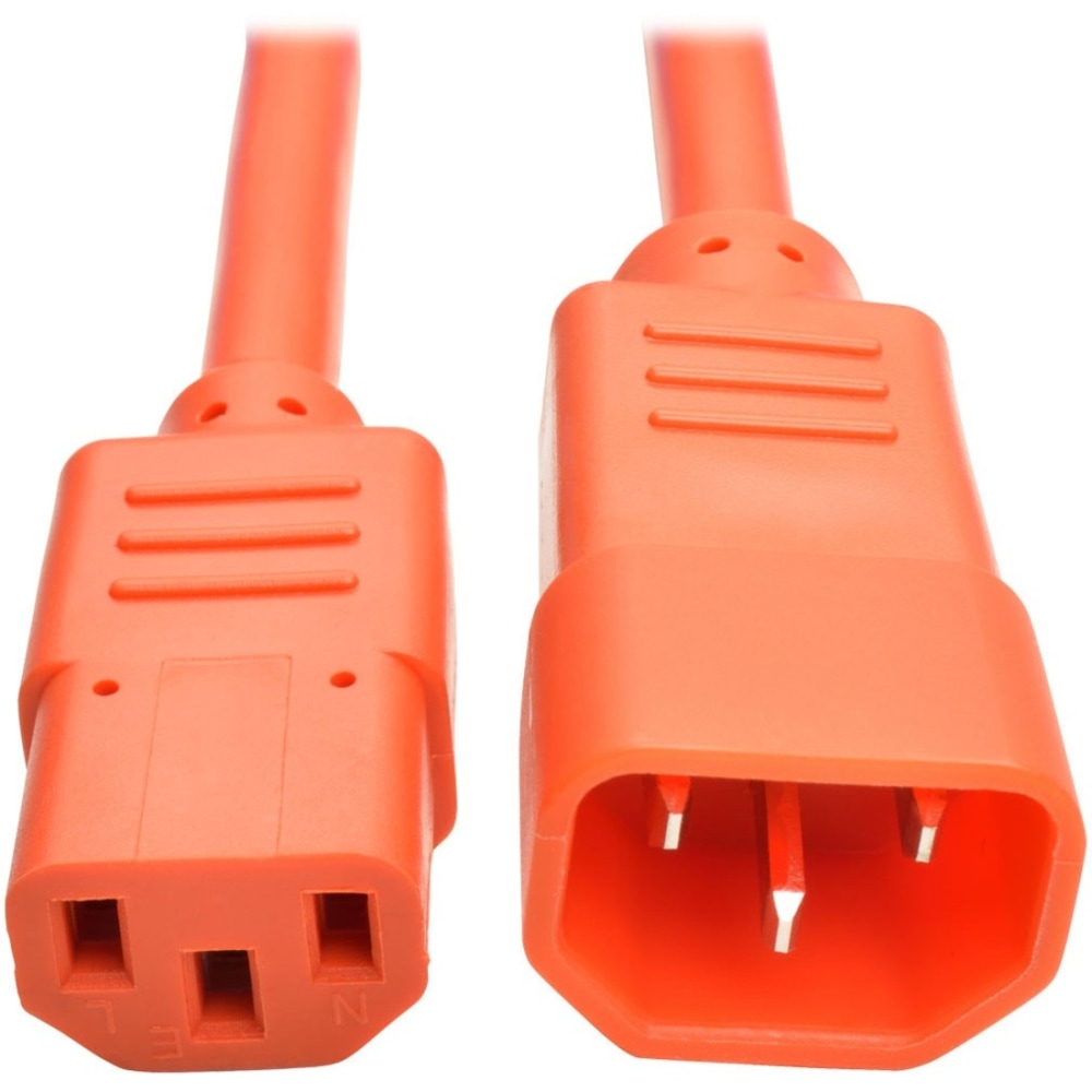 Eaton Tripp Lite Series Heavy-Duty PDU Power Cord, C13 to C14 - 15A, 250V, 14 AWG, 2 ft. (0.61 m), Orange - Power cable - IEC 60320 C14 to power IEC 60320 C13 - 250 V - 15 A - 2 ft - molded - orange (Min Order Qty 6) MPN:P005-002-AOR