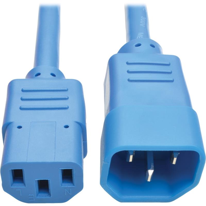 Eaton Tripp Lite Series Heavy-Duty PDU Power Cord, C13 to C14 - 15A, 250V, 14 AWG, 3 ft. (0.91 m), Blue - Power extension cable - IEC 60320 C14 to power IEC 60320 C13 - 3 ft - blue (Min Order Qty 6) MPN:P005-003-ABL