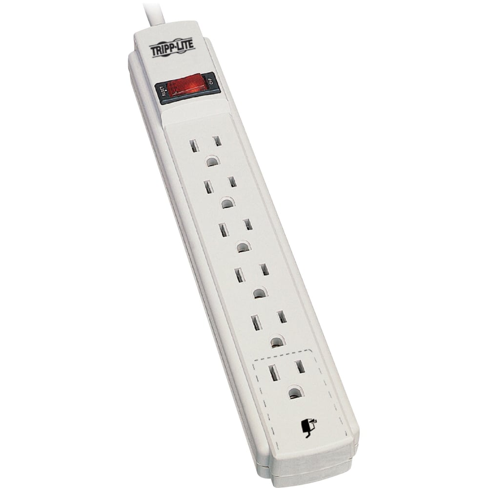 Tripp Lite Power It! 6-Outlet Power Strip,15in Cord, White (Min Order Qty 2) MPN:PS615