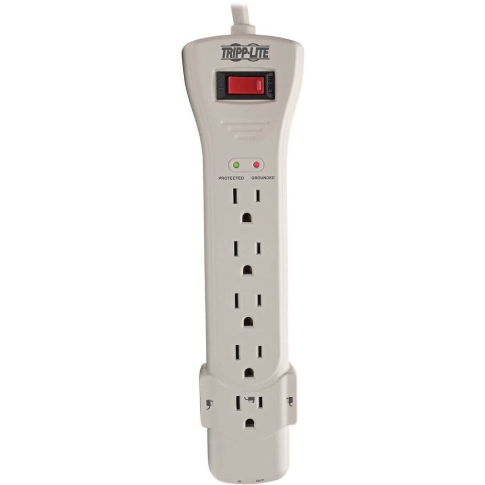 Tripp Lite 7-Outlet Surge Protector Power Strip, 15ft Cord, Gray MPN:TRPSUPER7TEL15