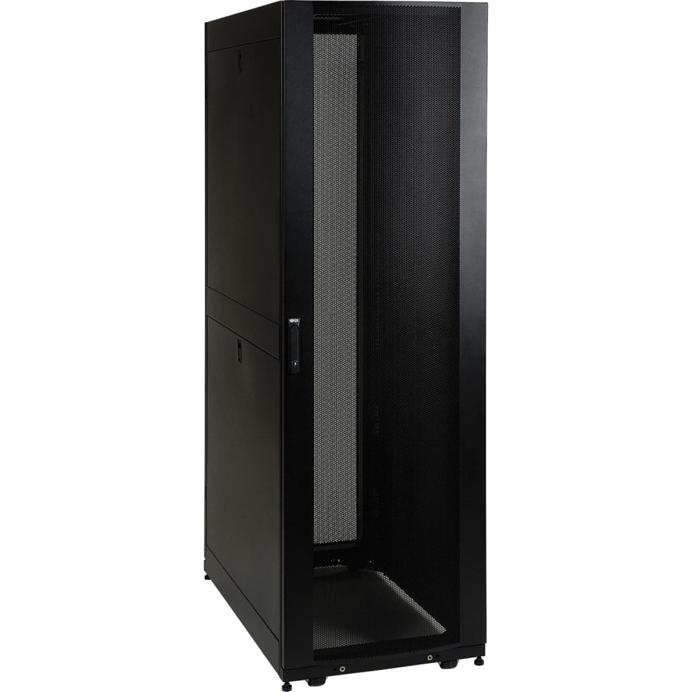 Tripp Lite 45U Rack Enclosure Server Cabinet Doors & Sides 3000lb Capacity - Rack cabinet - black - 45U MPN:SR45UB