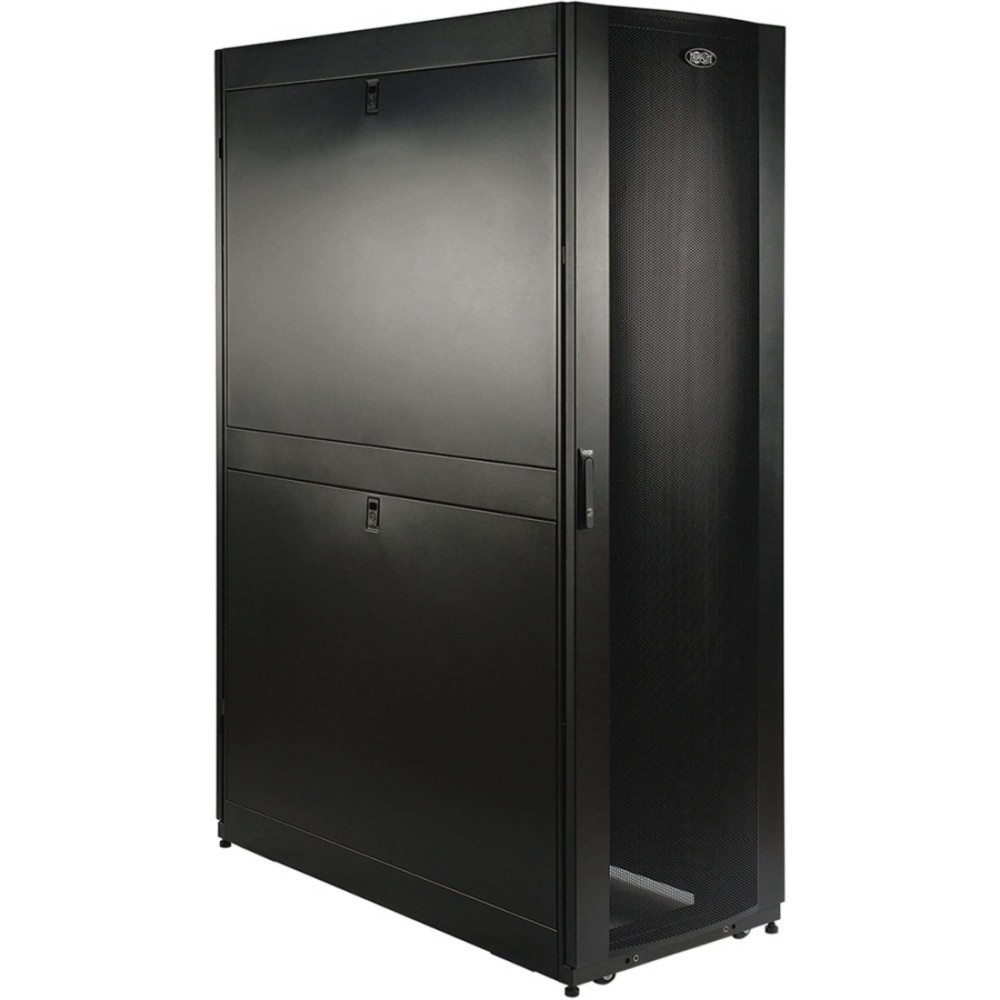 Tripp Lite SR45UBDP48 45U Server Rack - For Server, LAN Switch, Patch Panel, PDU - 45U Rack Height x 19in Rack Width x 28.11in Rack Depth - Floor Standing - Black Powder Coat - Steel MPN:SR45UBDP48