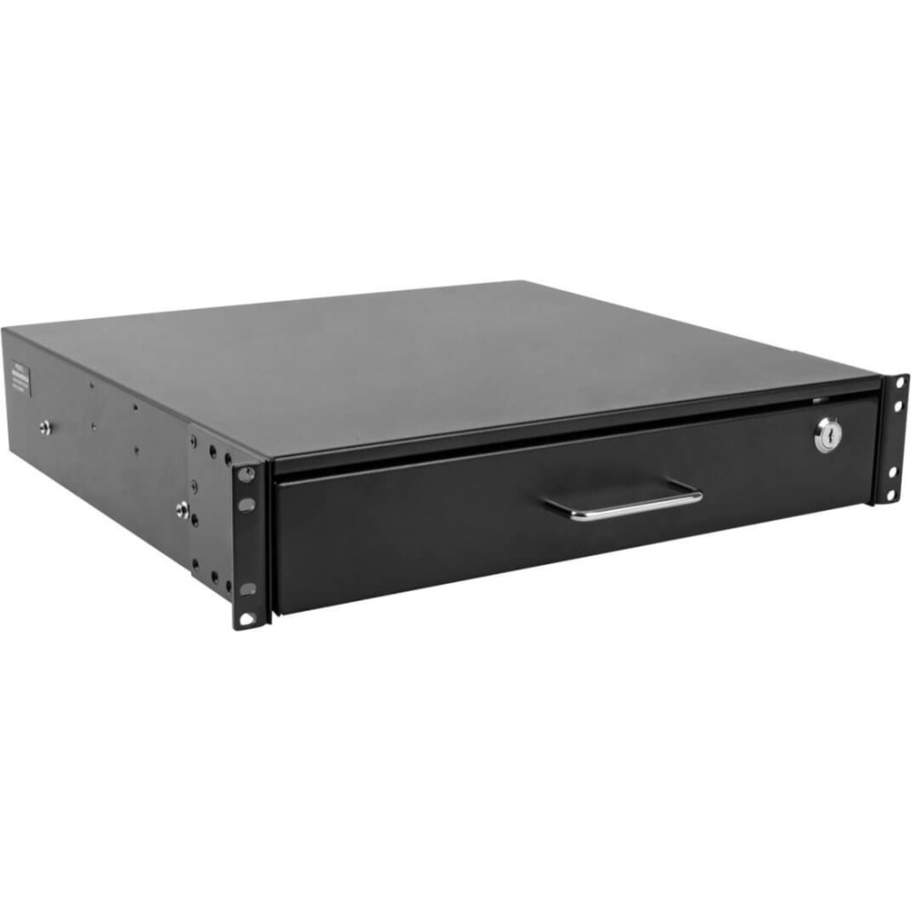 Tripp Lite 2U Locking Rackmount Storage Drawer Rack Enclosures/ Open Frame - Rack storage drawer - black - 2U - 19in MPN:SRDRAWER2U