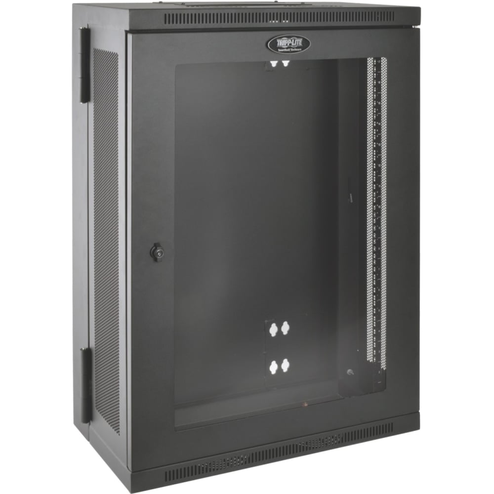 Tripp Lite 18U Wall Mount Rack Enclosure Hinged 13in Depth w Acrylic Window - For LAN Switch, Patch Panel - 18U Rack Height x 19in Rack Width - Wall Mountable - Black Powder Coat - Acrylic, Steel MPN:SRW18US13G