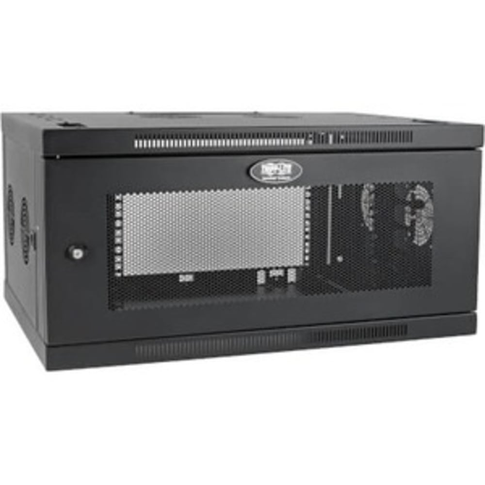 Tripp Lite SmartRack 6U Low-Profile Switch-Depth-Plus Wall-Mount Rack Enclosure Cabinet, Wide - Rack enclosure cabinet - wall mountable - black - 6U - 19in MPN:SRW6UDPVRT