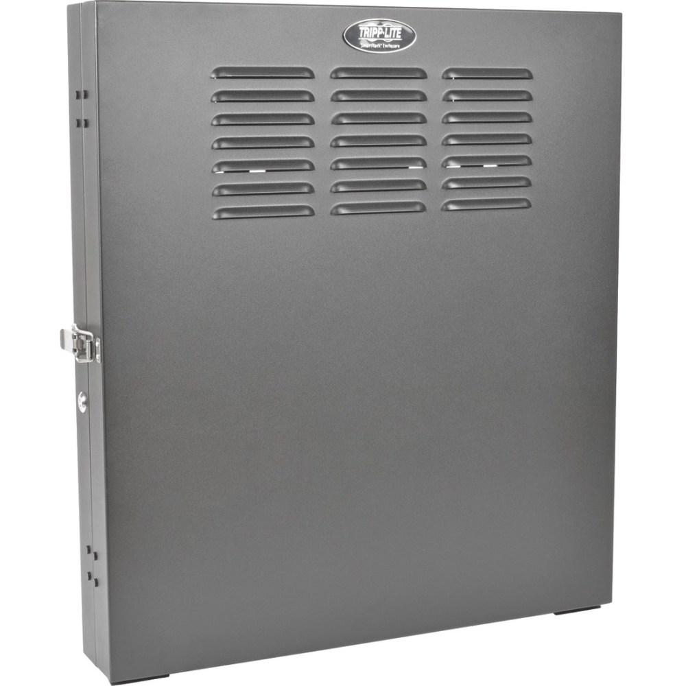 Tripp Lite 2U Wall Mount Low Profile Secure Rack Enclosure Cabinet Vertical - For LAN Switch, Patch Panel - 5U Rack Height x 19in Rack Width x 20in Rack Depth - Wall Mountable - Black - Steel - 150 lb Maximum Weight Capacity MPN:SRWF2U