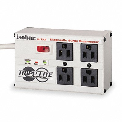 Surge Protector Strip 4 Outlet Gray MPN:ISOBAR 4 ULTRA