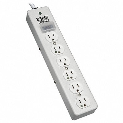 Surge Protector Strip 6 Outlet Gray MPN:SPS606HGRA