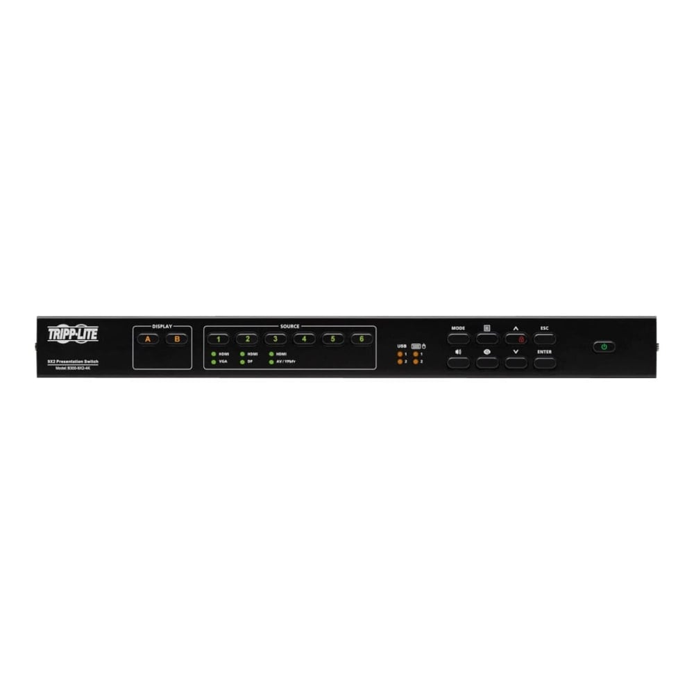 Tripp Lite 9x2 Multi-Format Presentation Matrix Switch w Audio Extractor 4K - 9x2 matrix switcher / audio disembedder MPN:B300-9X2-4K