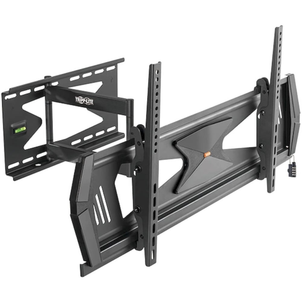 Eaton Tripp Lite Series Heavy-Duty Full-Motion Security TV Wall Mount for 37in to 80in, Flat or Curved, UL Certified - Bracket - for LCD TV - steel - black - screen size: 37in-80in - wall-mountable MPN:DWMSC3780MUL