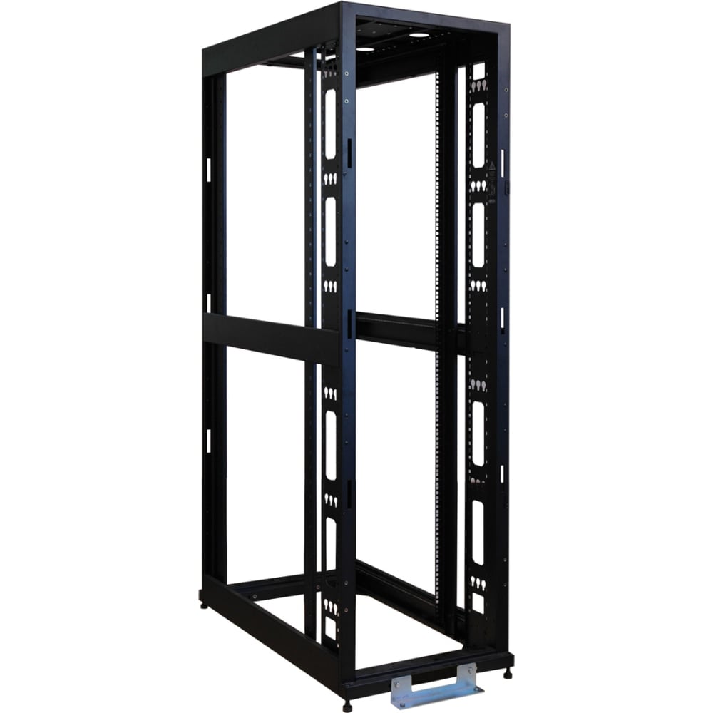 Tripp Lite 45U 4-Post Open Frame Rack Cabinet Square Holes 3000lb Capacity - Rack open frame - 4-post - black powder coat - 45U MPN:SR45UBEXPND