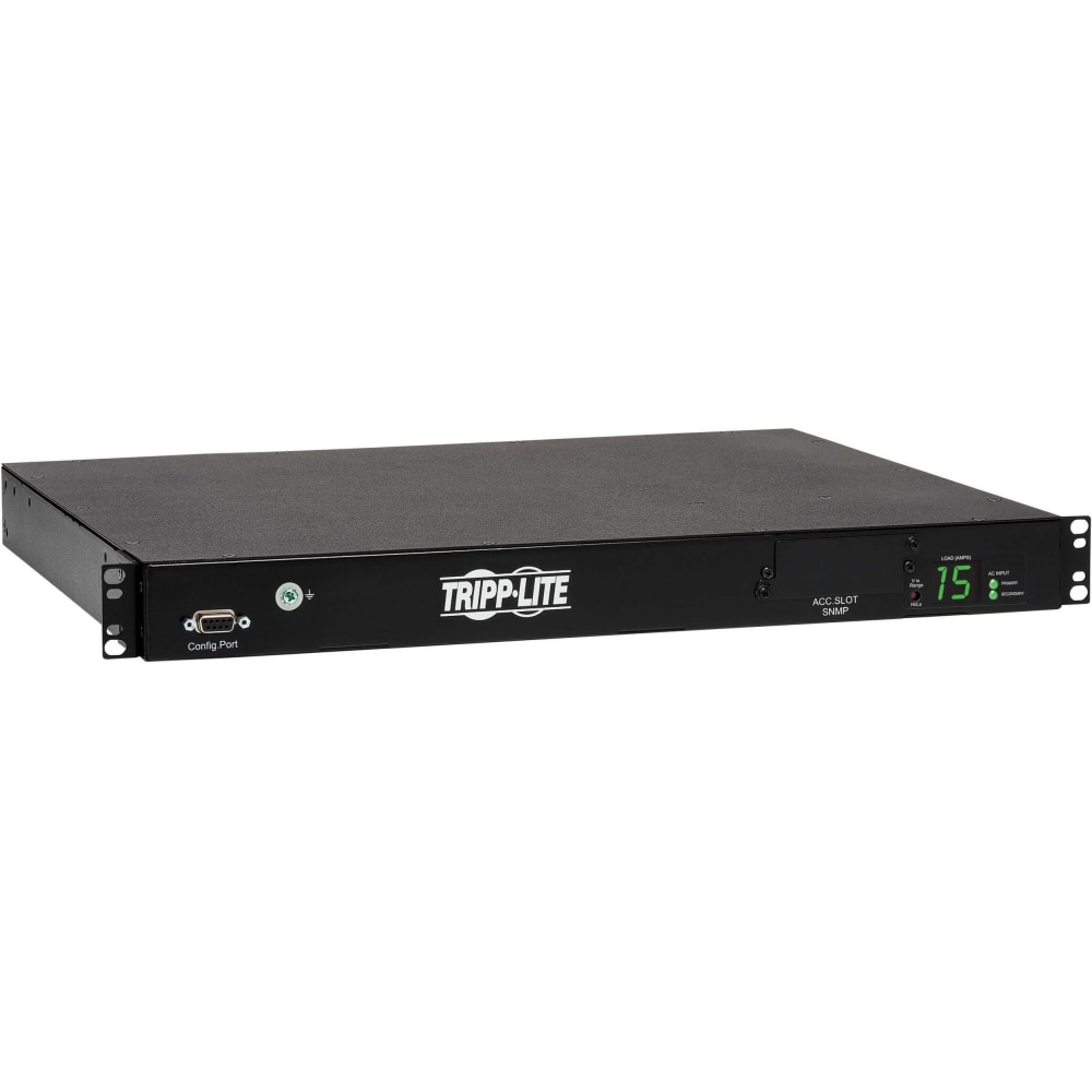 Tripp Lite PDU Metered ATS 2/2.4KW 200/240V 10 C13 2 C14 3.6M Cords 1URM - Horizontal rackmount - power distribution unit (rack-mountable) - 10 A - AC 200/208/220/230/240 V - 2.4 kW MPN:PDUMH15HVAT