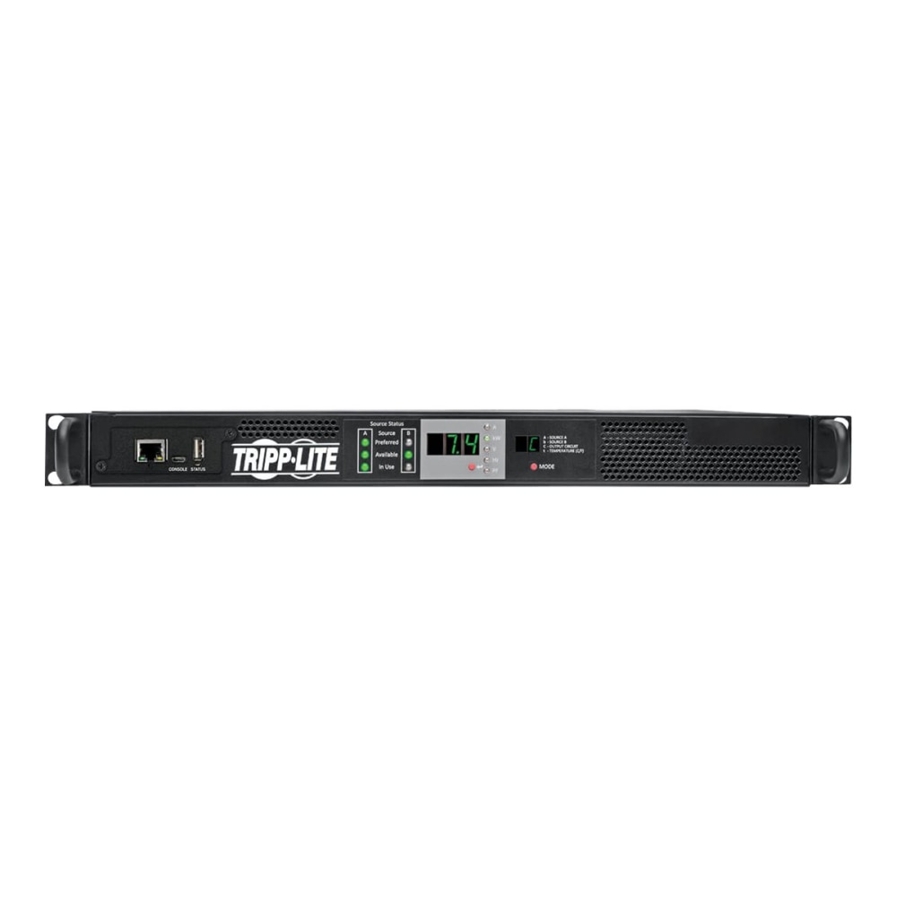 Tripp Lite PDU Monitored 7.4KW 230V ATS IEC309 32A 2 Blue Inputs 1URM - Power distribution unit (rack-mountable) - 32 A - AC 200/208/220/230/240 V - 7.4 kW - 1-phase - Ethernet 10/100 MPN:PDUMNH32HVAT