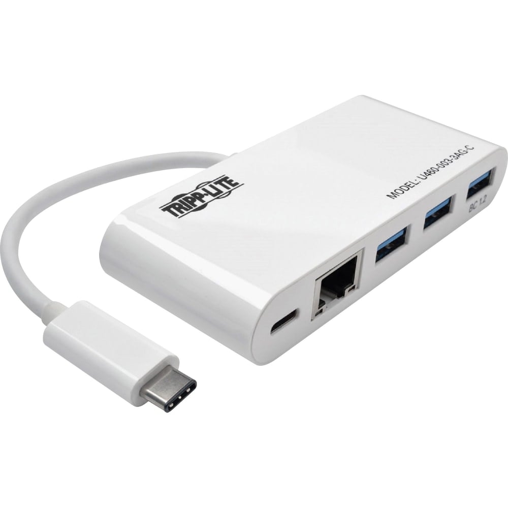 Eaton Tripp Lite series 3-Port USB-C hub w/ Gigabit ethernet GbE, USB-C Charging USB Type C USB 3.1 Hub - Hub - 3 x USB 3.1 - desktop MPN:U460-003-3AG-C