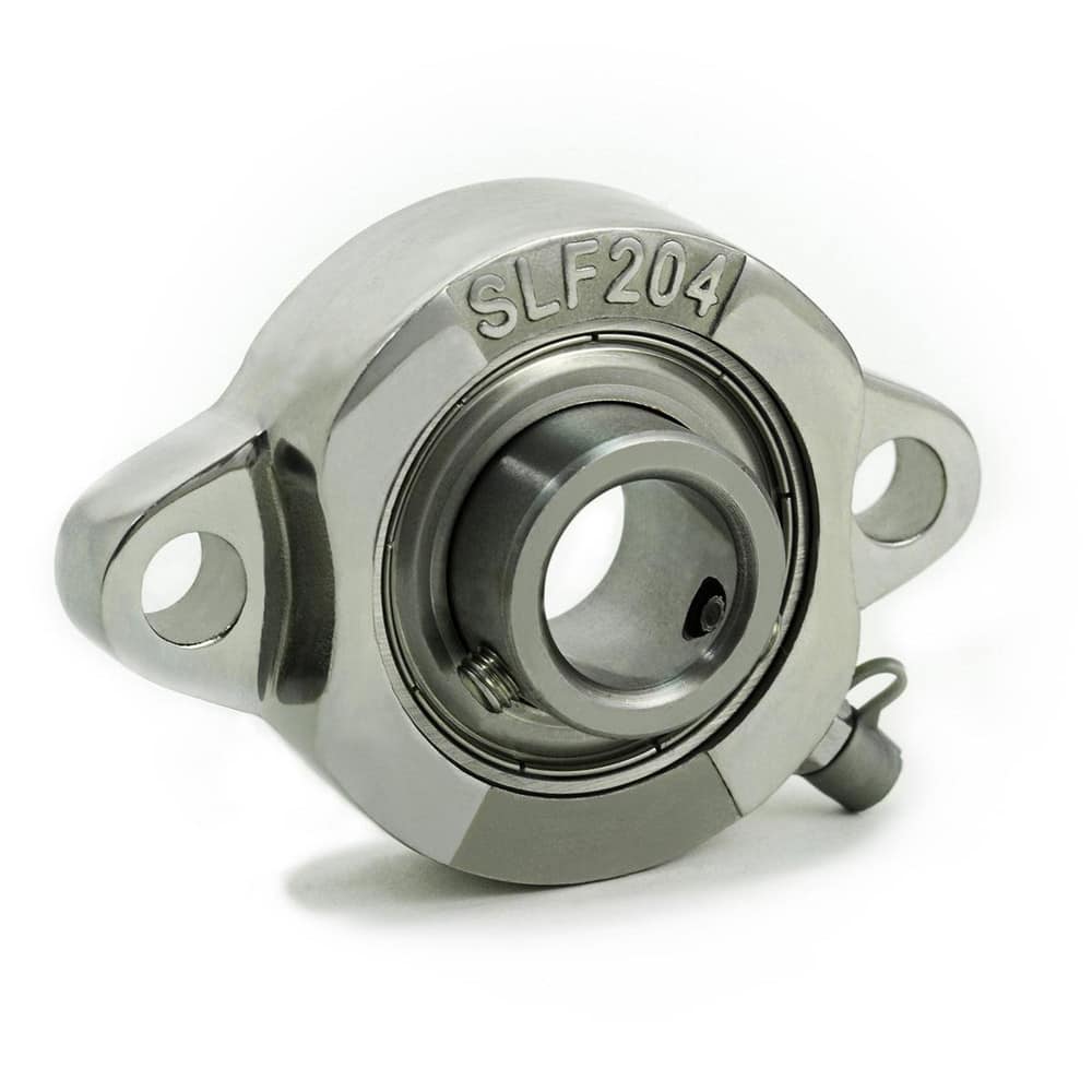 Mounted Bearings & Pillow Blocks, Bearing Insert Type: Narrow Inner Ring , Bolt Hole (Center-to-center): 71.5mm , Housing Material: Stainless Steel  MPN:SBLFSS204-12GSS