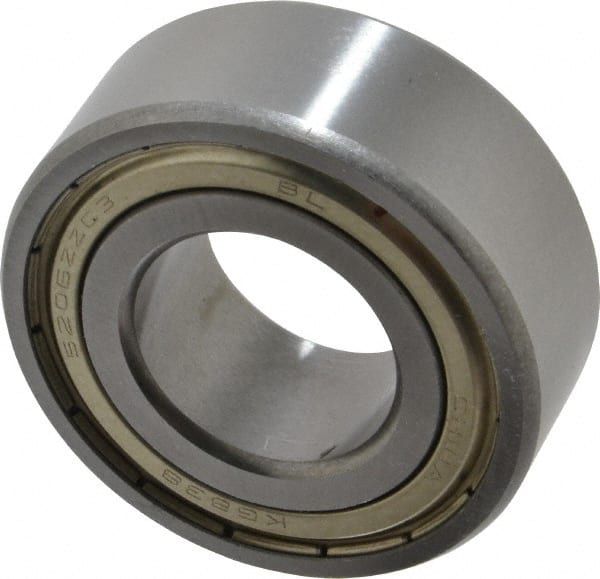 Angular Contact Ball Bearing: 30 mm Bore Dia, 62 mm OD, 23.8 mm OAW, Without Flange MPN:5206 ZZ