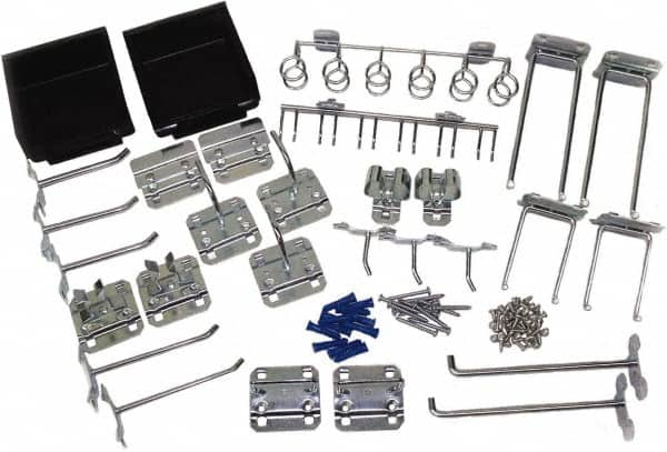 30 Piece Pegboard Hook Set, Zinc Alloy & Steel MPN:LH3-KIT