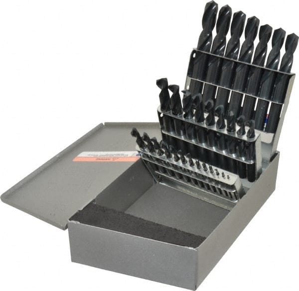 Drill Bit Set: Screw Machine Length Drill Bits, 29 Pc, 135 ° MPN:090569