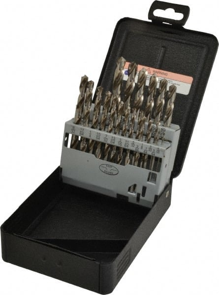 Drill Bit Set: Jobber Length Drill Bits, 21 Pc, 118 ° MPN:090580